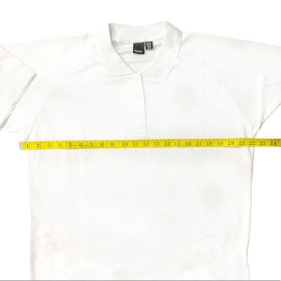 Reebok Ladies X-Treme PLAYDRY Polo Raglan Short Sleeve Button Up Plus 2XL White - Picture 9 of 10